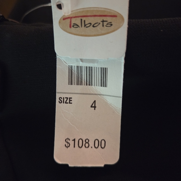 Talbots Vintage Black High Waisted Side Zip Straight Leg Pants NWT Size 4 - Picture 8 of 11